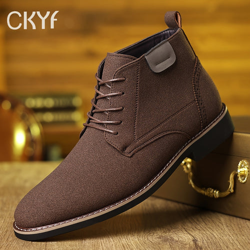 Men's Laced Ankle Boots – Light Brown