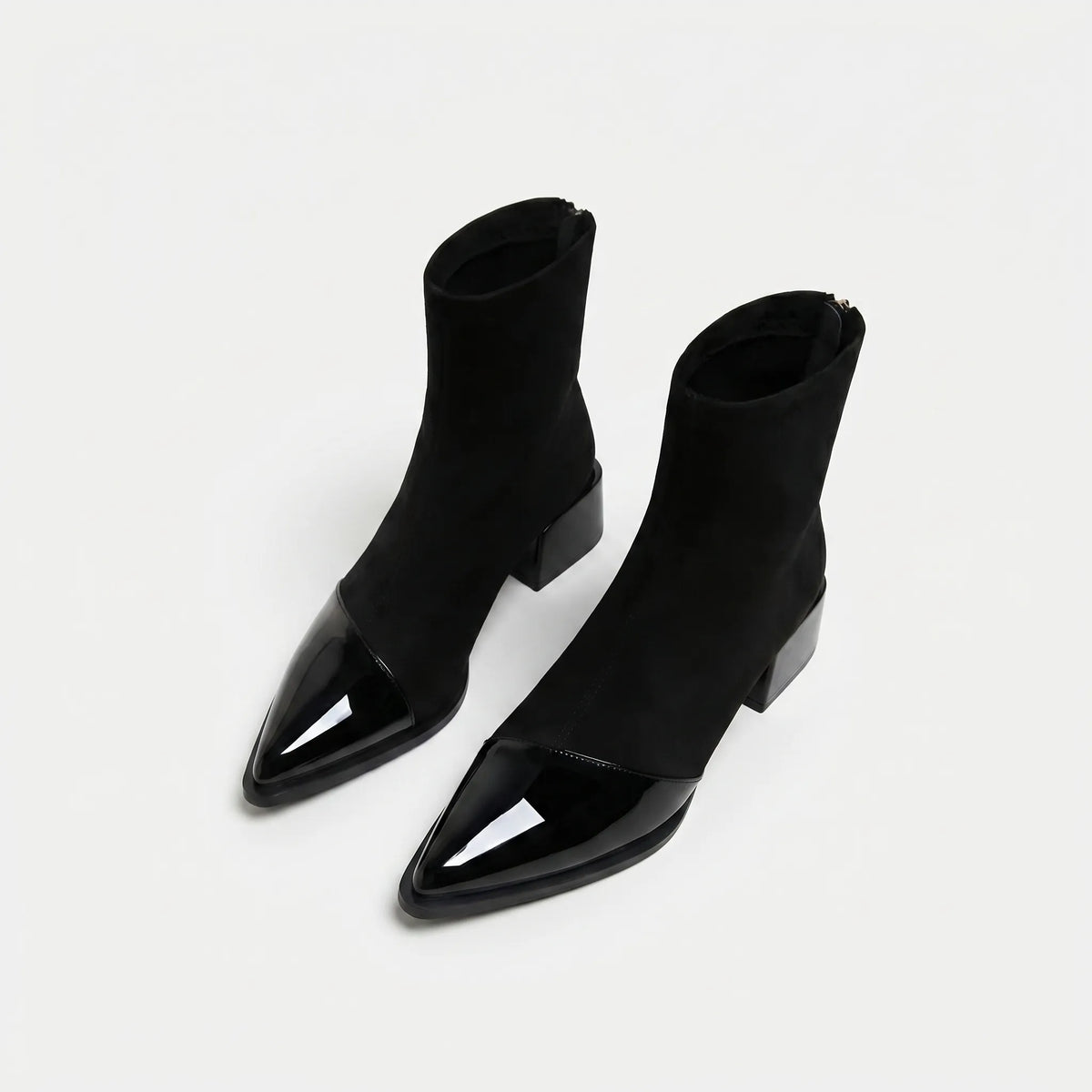 Women's Pointed-Toe Booties – Black