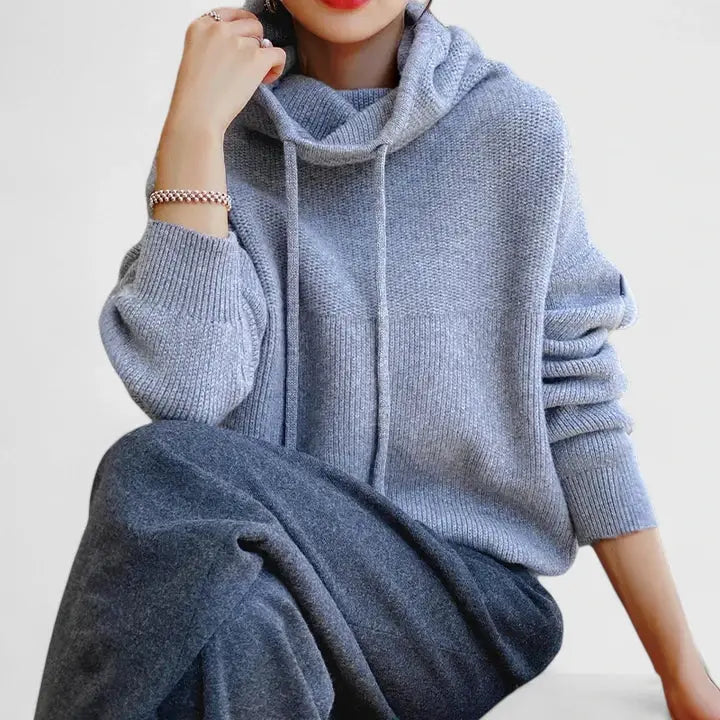 Women's Loose-Fit Rib-Knit Hoodie – view 7