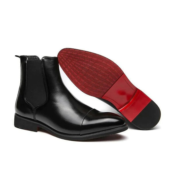 Men's Structured Leather Everyday Boots for Layering – Black