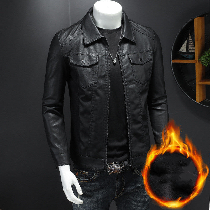 Men's Retro Leather Jacket – view 4