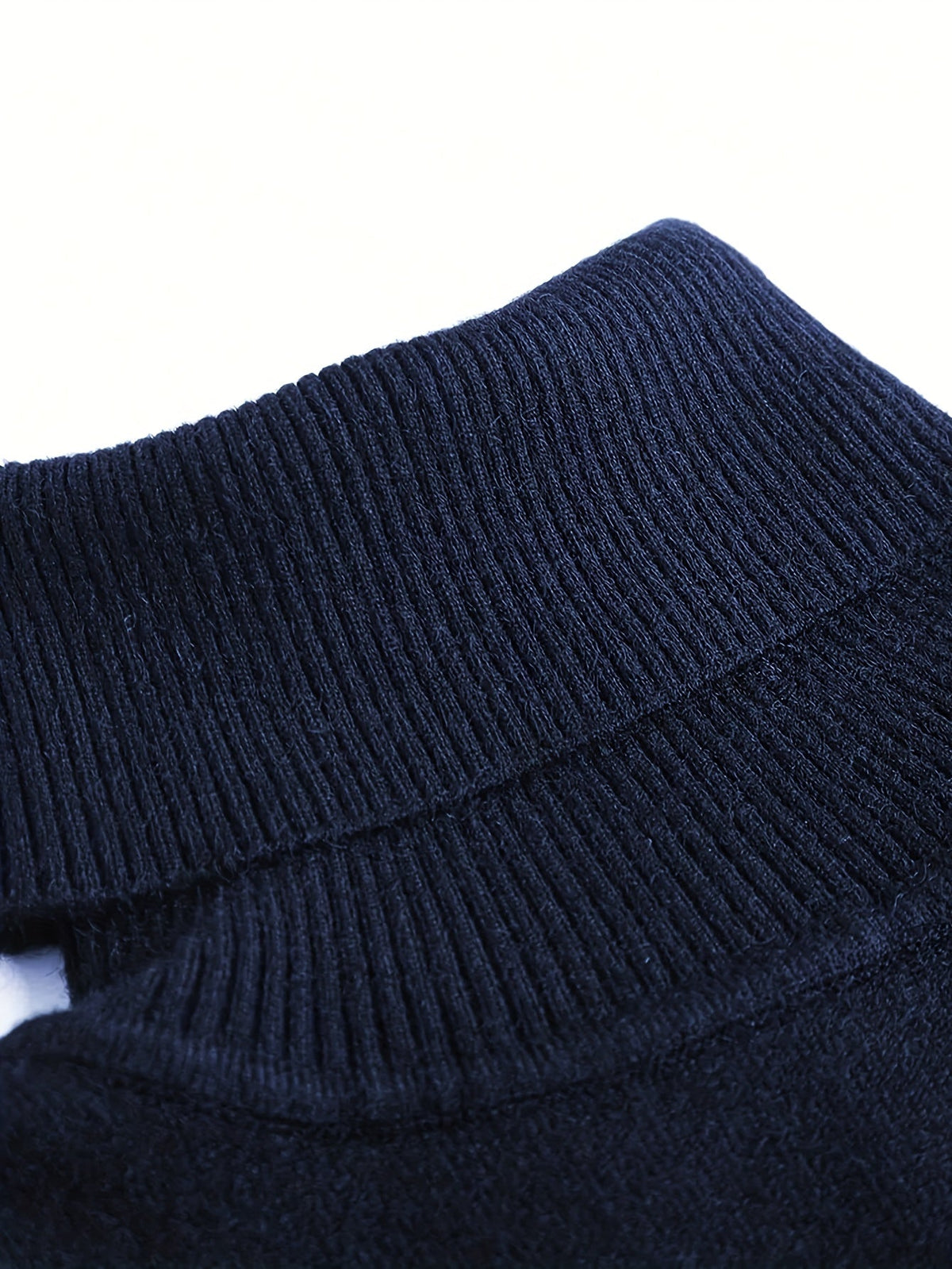 Men's High Neck Fitted Roll-Neck Knit Pullover – view 5