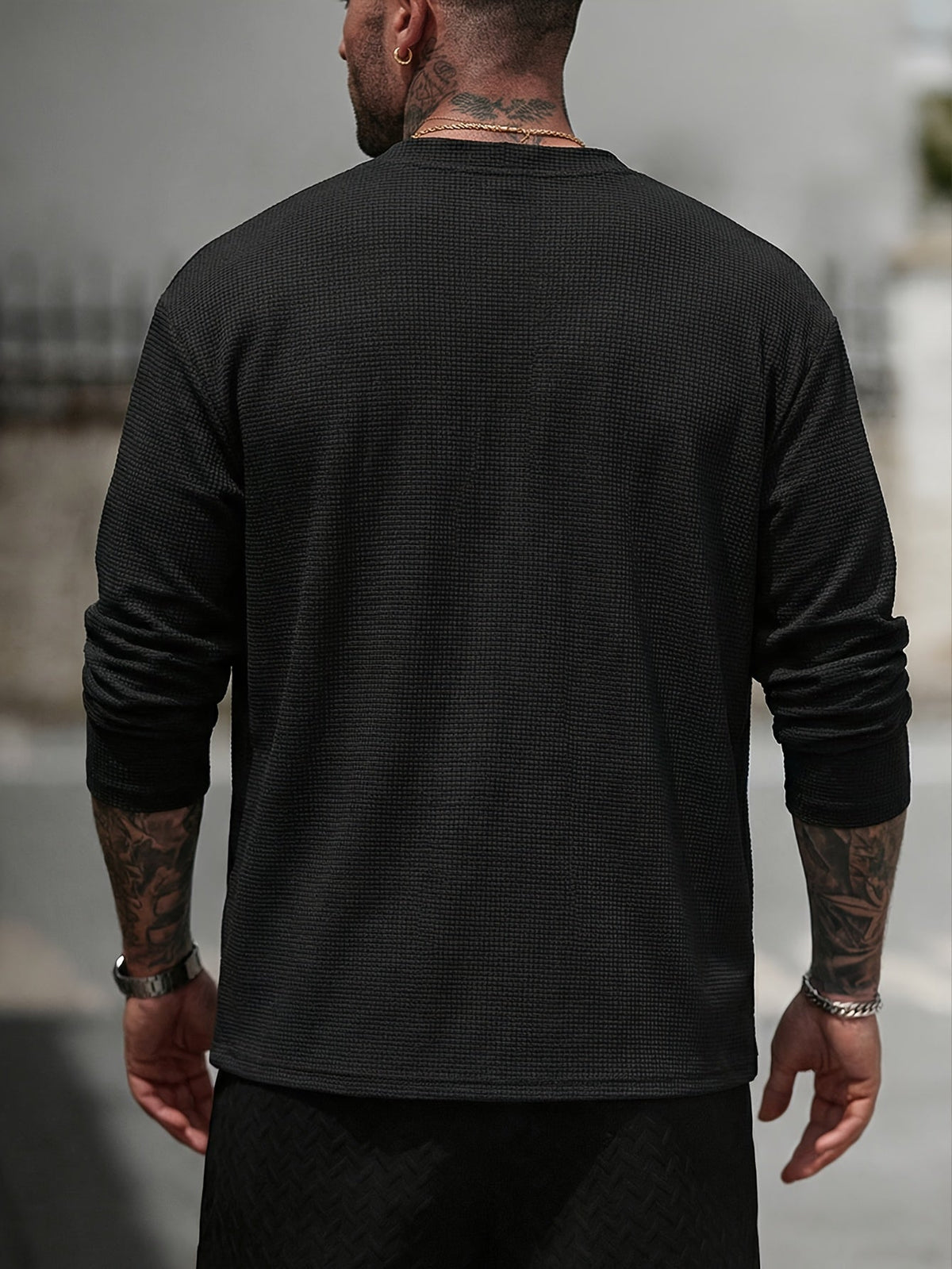 Men's Open-Style Textured Knit Cardigan – view 2