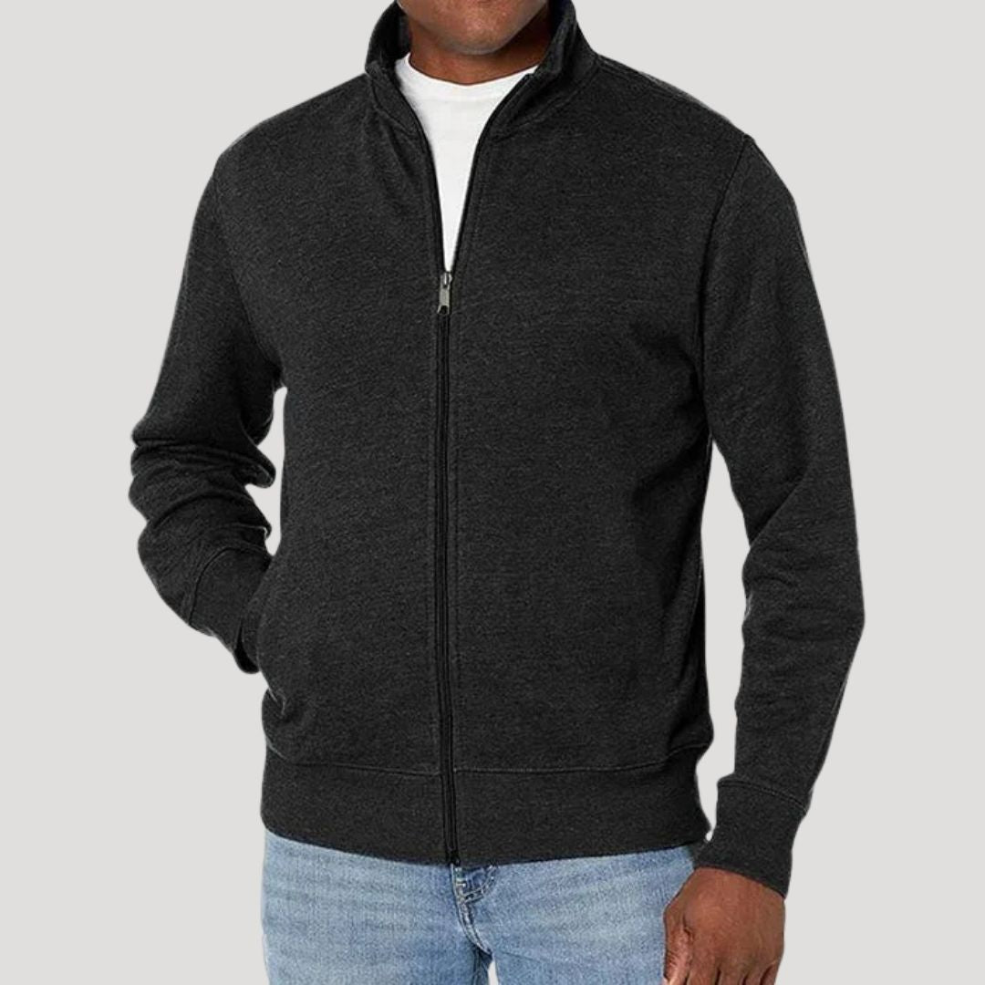 Men's Light-Weight Full-Zip Jacket – Black