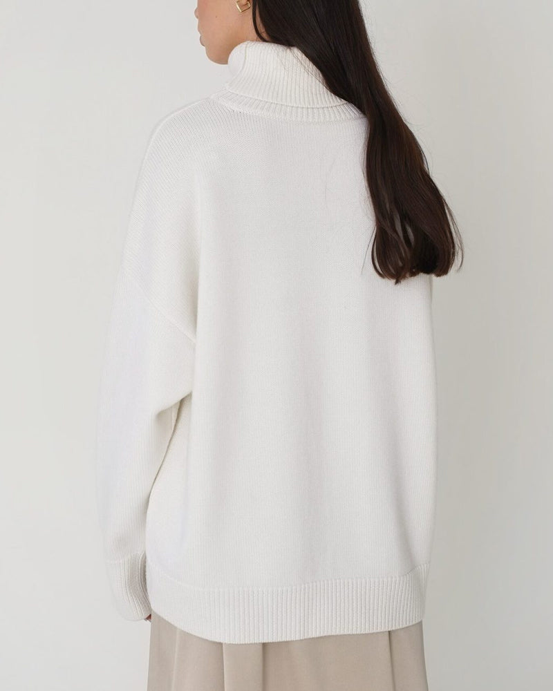 Women's Relaxed-Fit Roll-Neck Knit Pullover – view 7