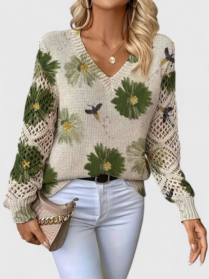 Women's Elegant Knit Cardigan for Everyday Wear – Green
