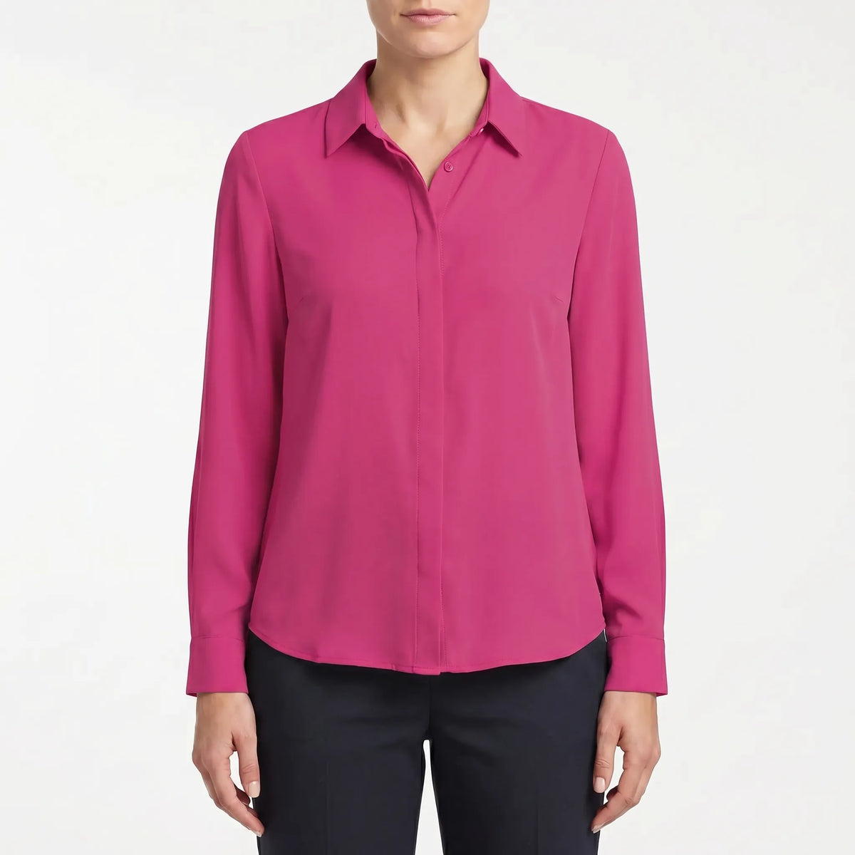 Women's Button Up Blouse for Work – Hot Pink