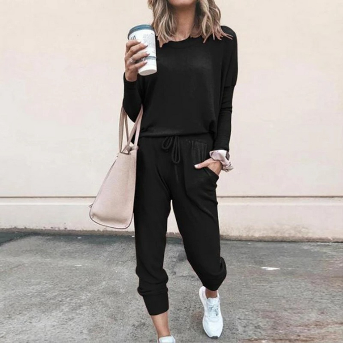 Women's Easy-Fit Long Sleeve Top and Jogger Set – view 7