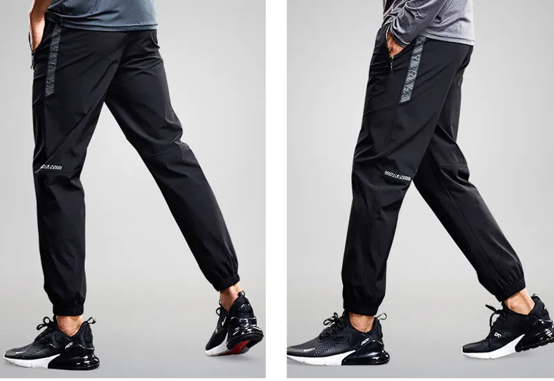 Men's Quick-Dry Slim-Tapered Jogger Pants with Zip Pockets – view 5