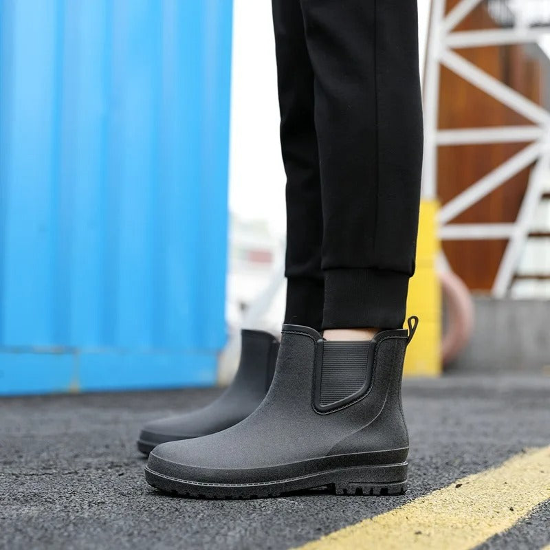 Women's Narrow-Cut Weatherproof Chelsea Platform-Sole Rain Boots – view 5