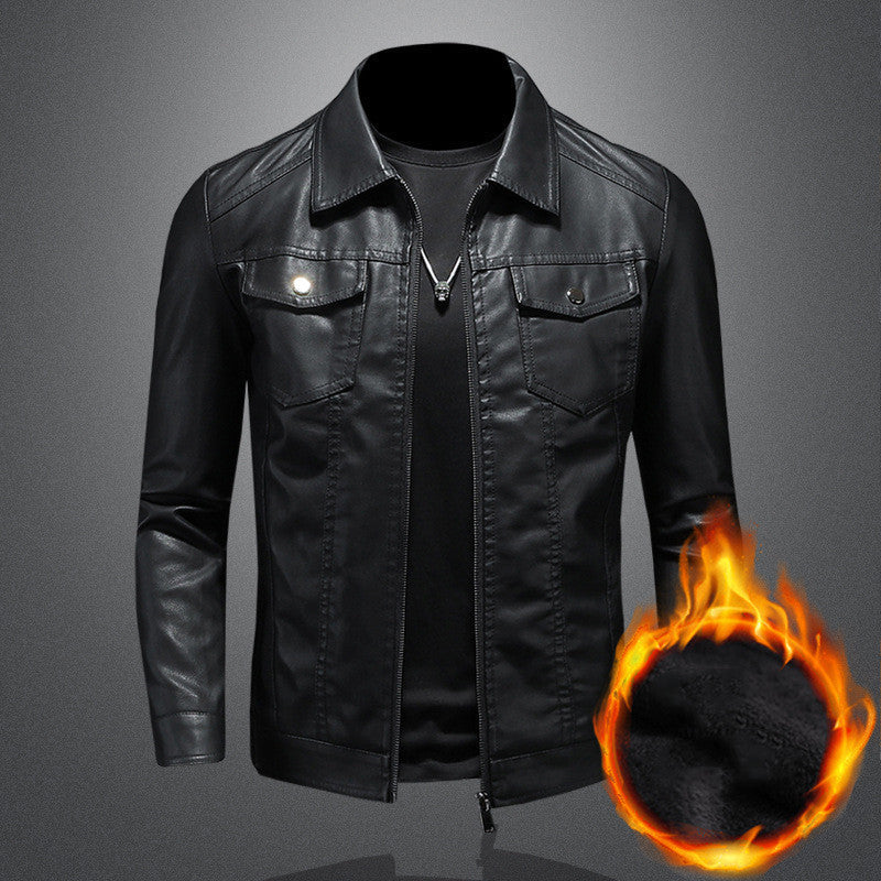 Men's Retro Leather Jacket – view 1