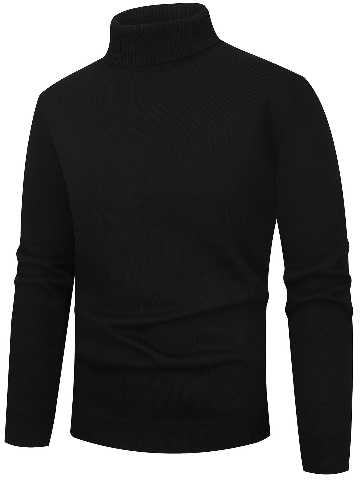 Men's Lined Roll Neck Knit Pullover for Winter – view 4