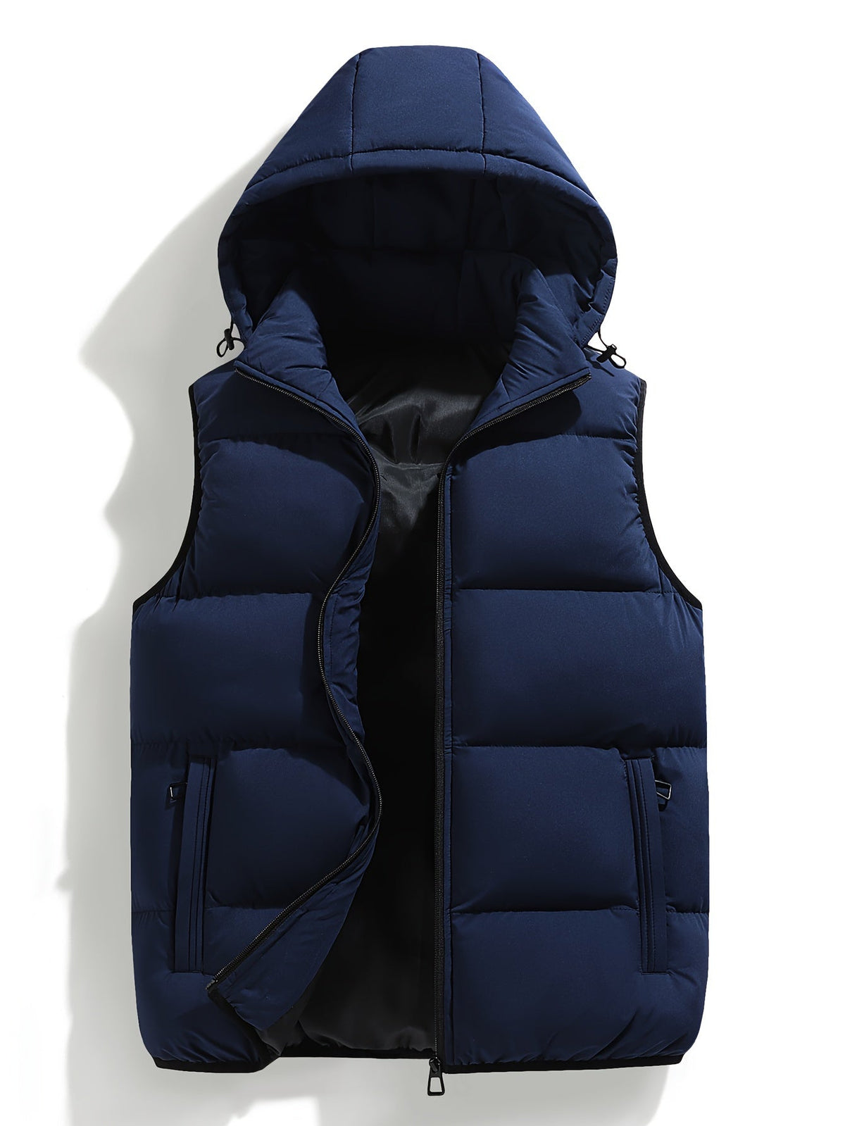 Men's Quilted Hood-Detail Vest with Zip Pockets – view 2