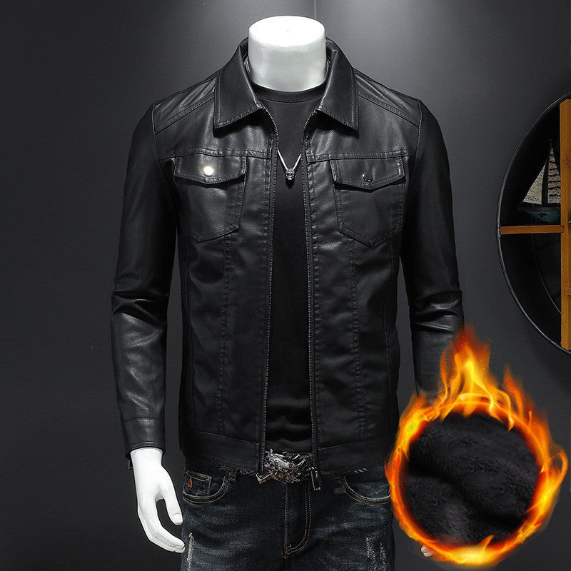 Men's Retro Leather Jacket – view 5