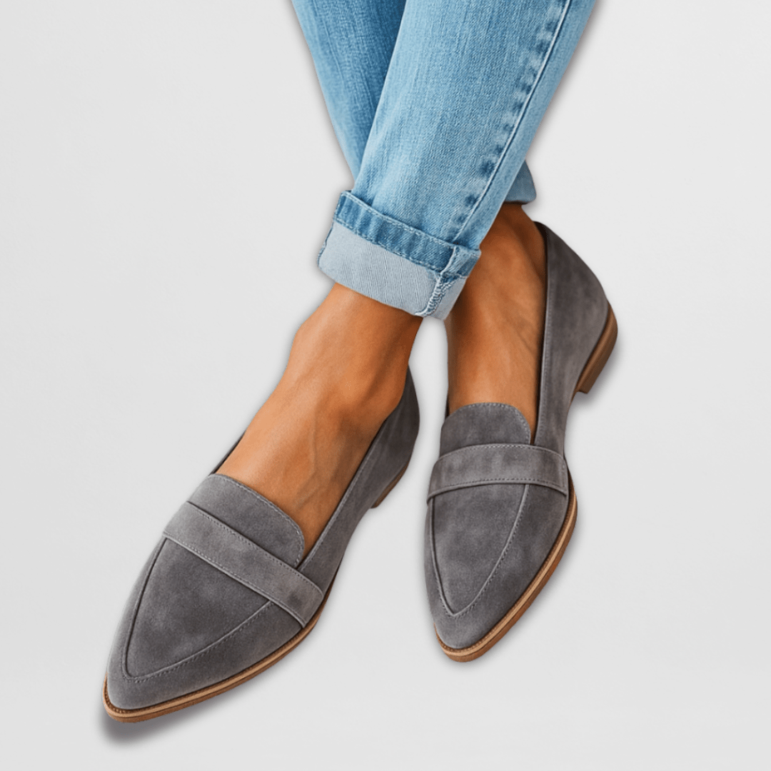 Women's Support Plush Suede-Finish Loafers – Gray