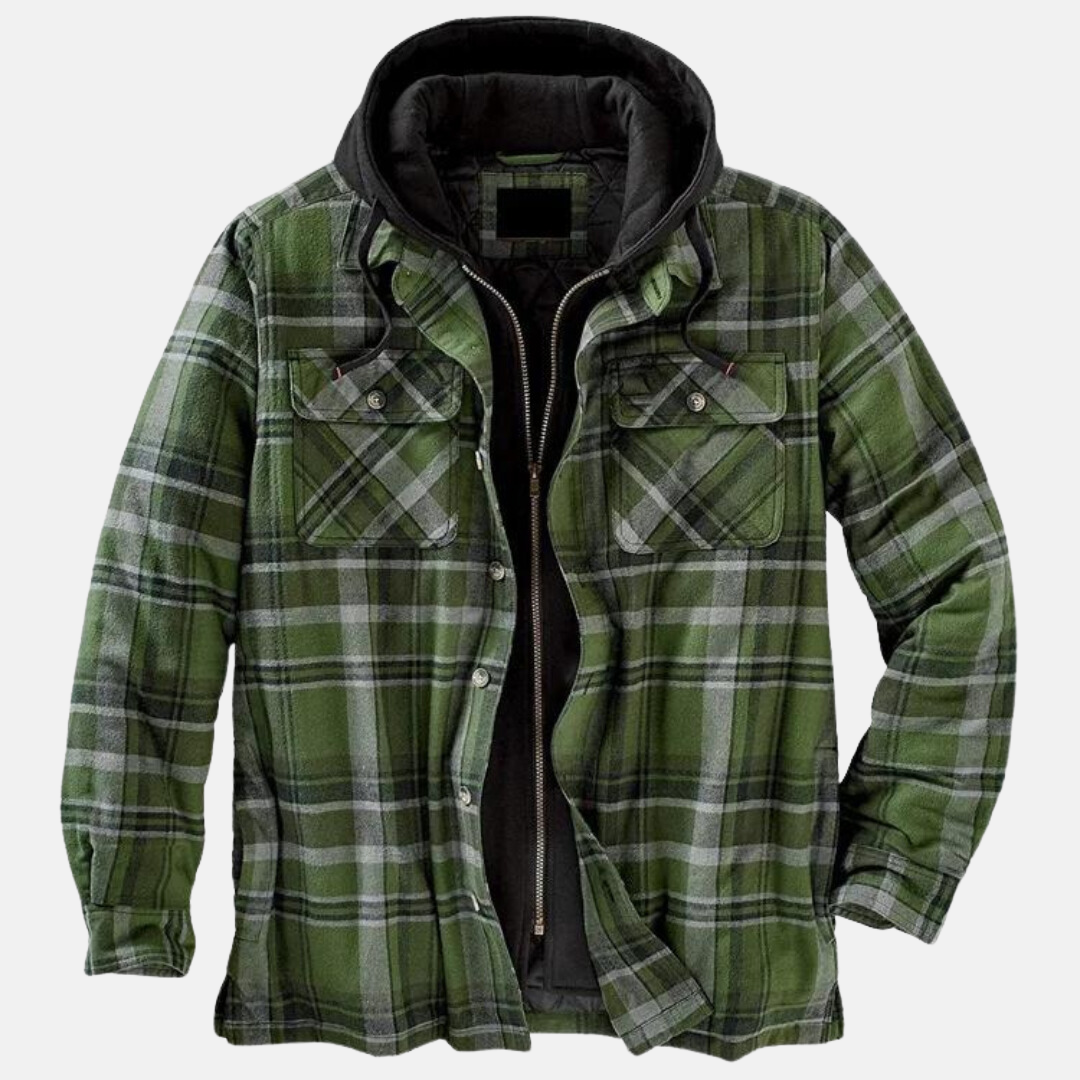 Men's Padded Hood-Detail Overshirt Jacket – view 8