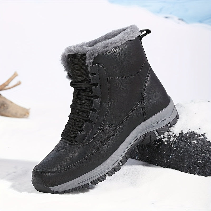 Men's Plush Lined Laced Cold-Weather Boots – view 2