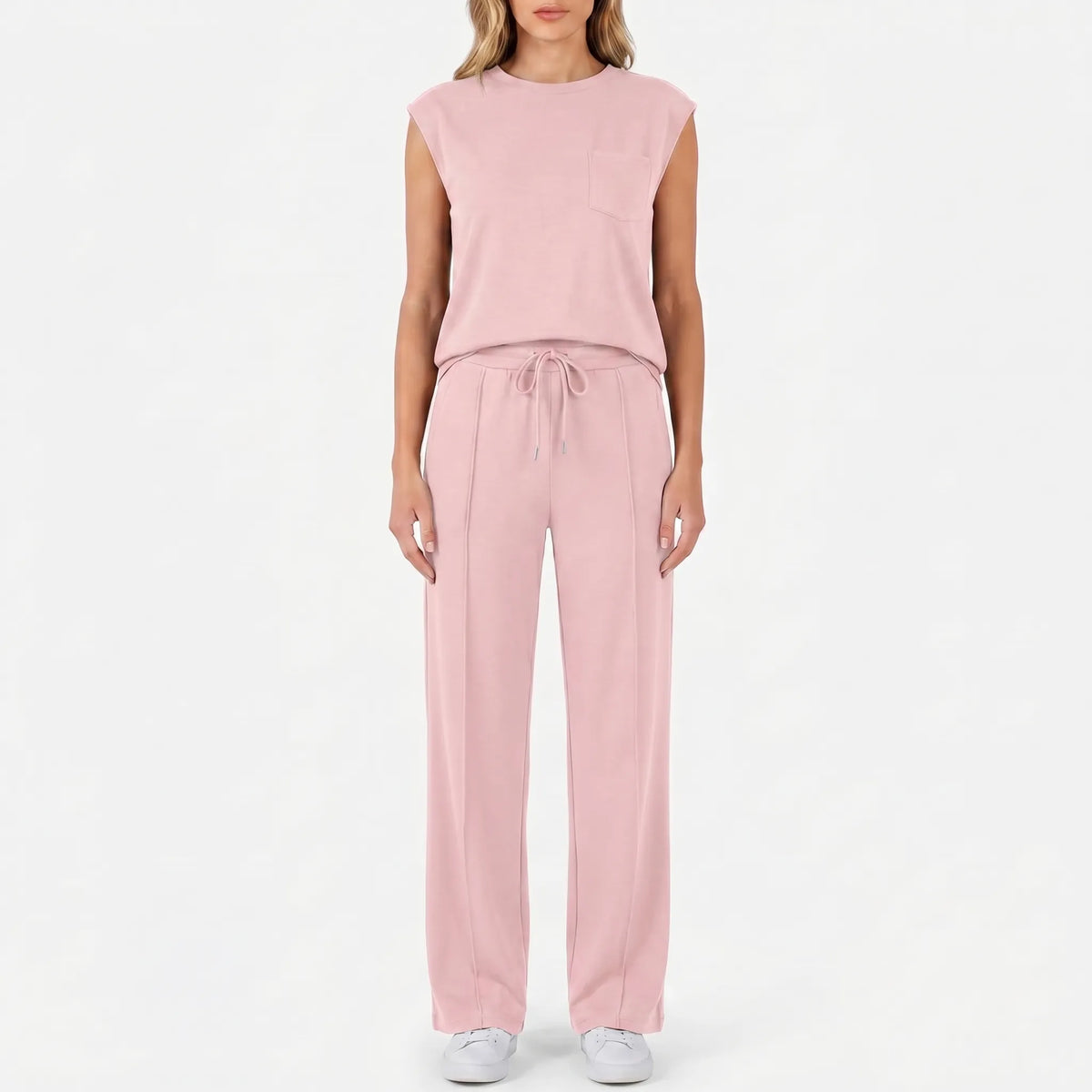 Women's Top and Pants Set for Work – Pink
