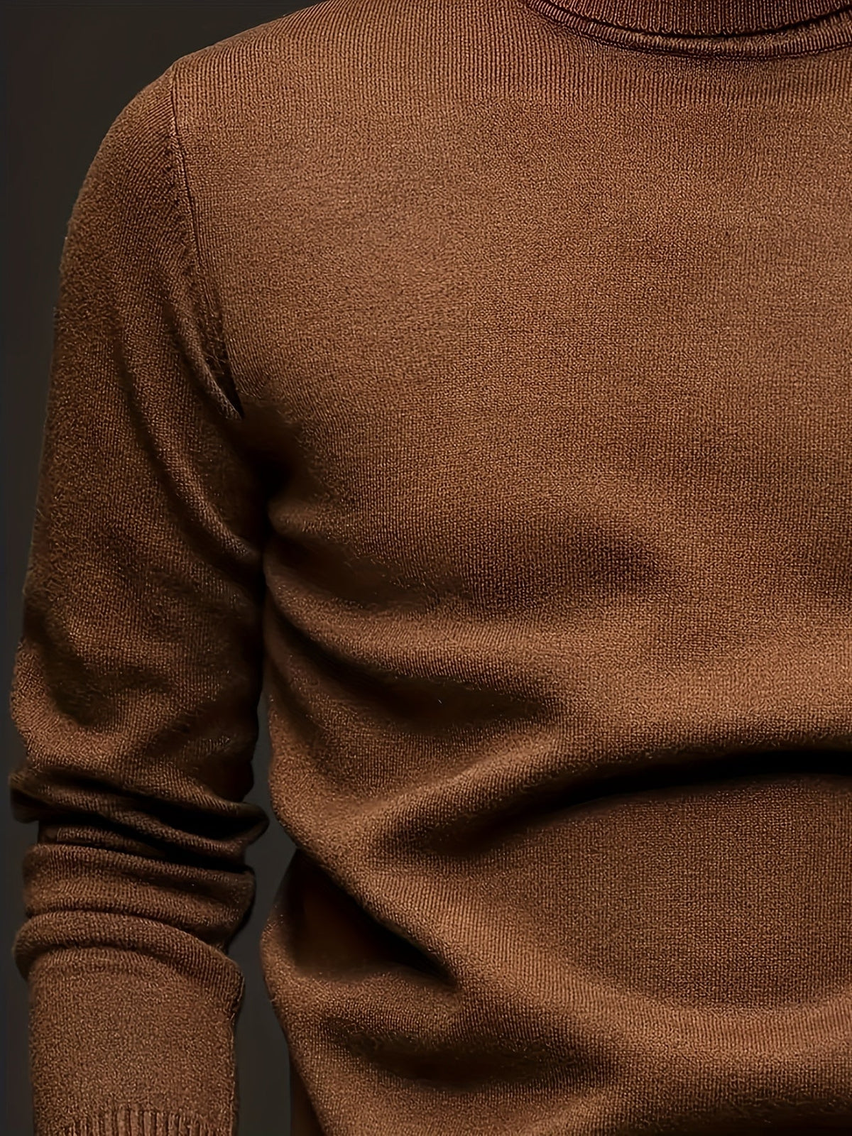 Men's Rib-Knit Roll-Neck Knit Pullover – view 7