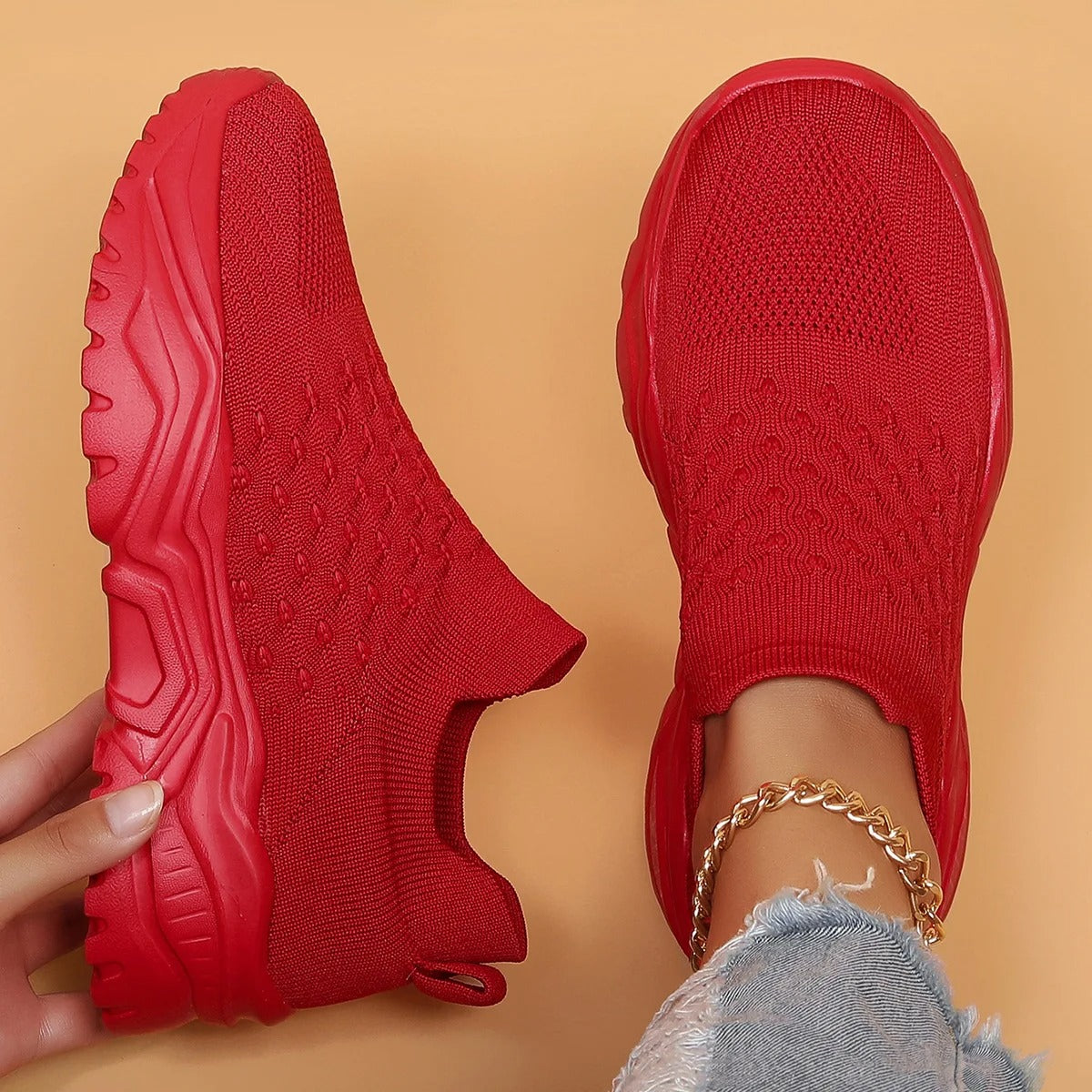 Women's Support Air Cushion Shoes – Red