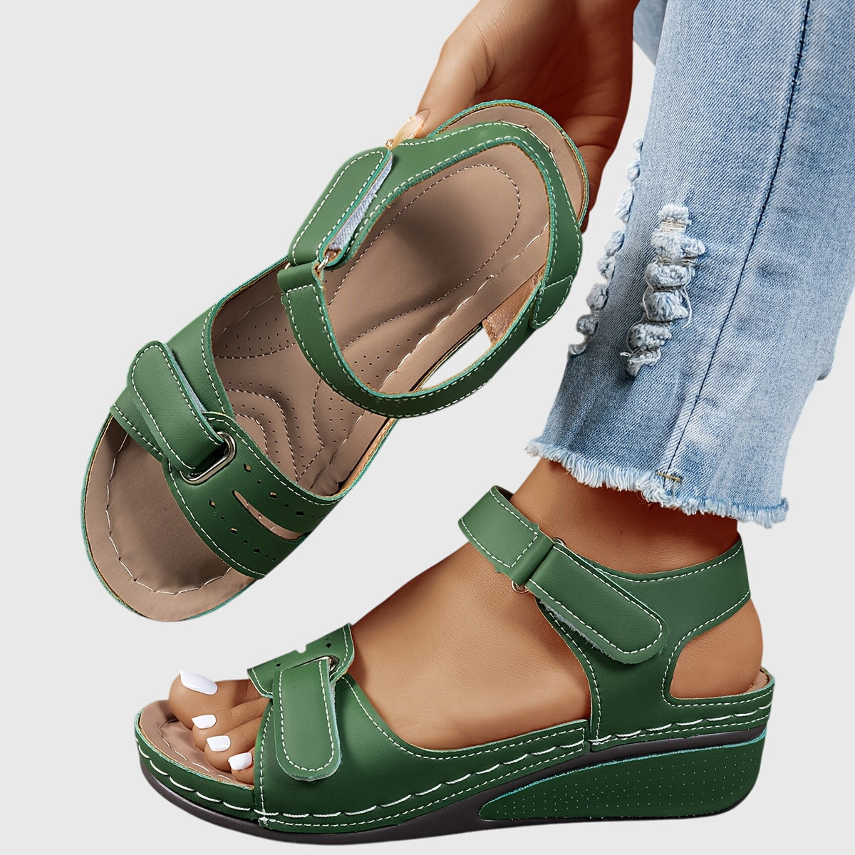 Women's Support Stretchy Comfort Sandals – Green