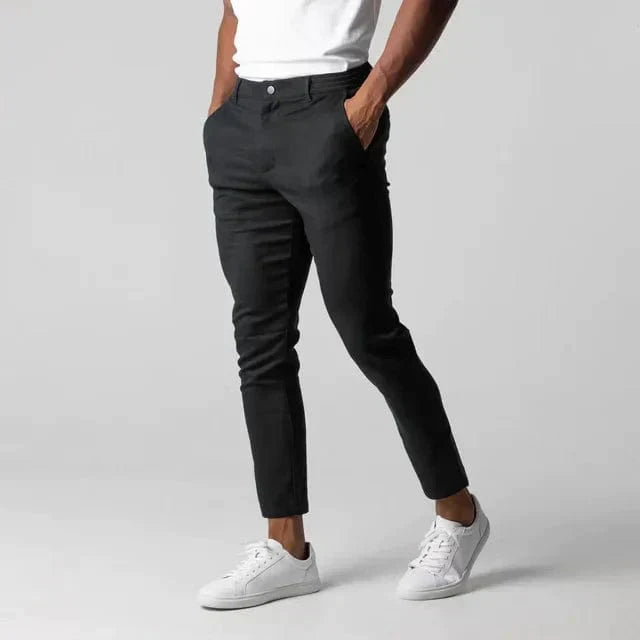 Men's Slim-Cut Chino Pants – Black