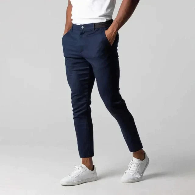 Men's Slim-Cut Chino Pants – Navy Blue