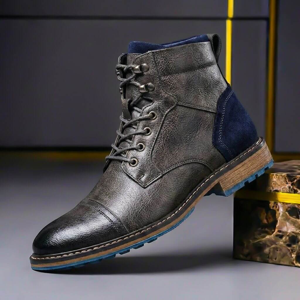 Men's Leather Cap-Toe Boots for Work – view 5