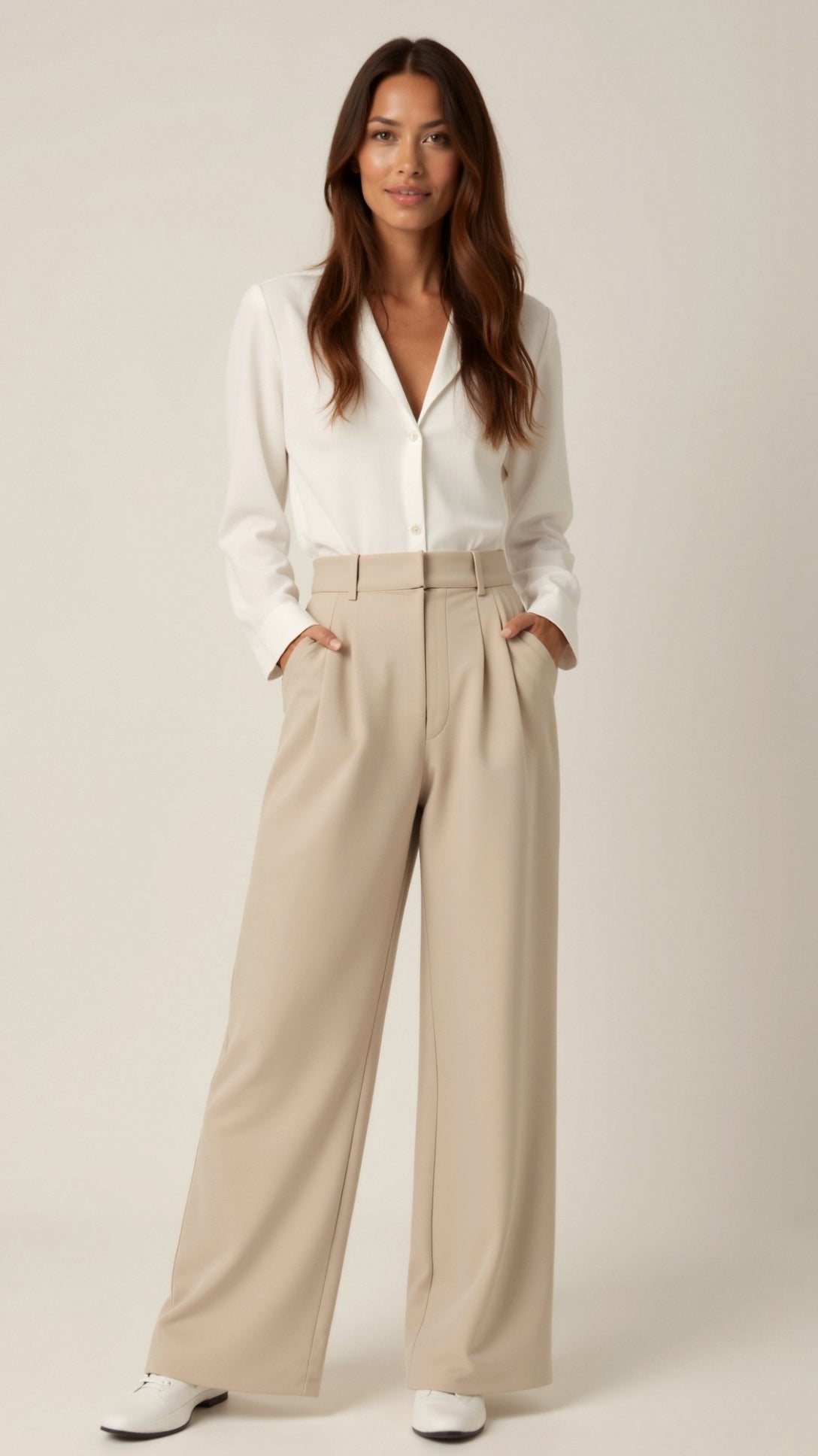 Women's Pleat-Detail Wide-Cut Pants – view 1