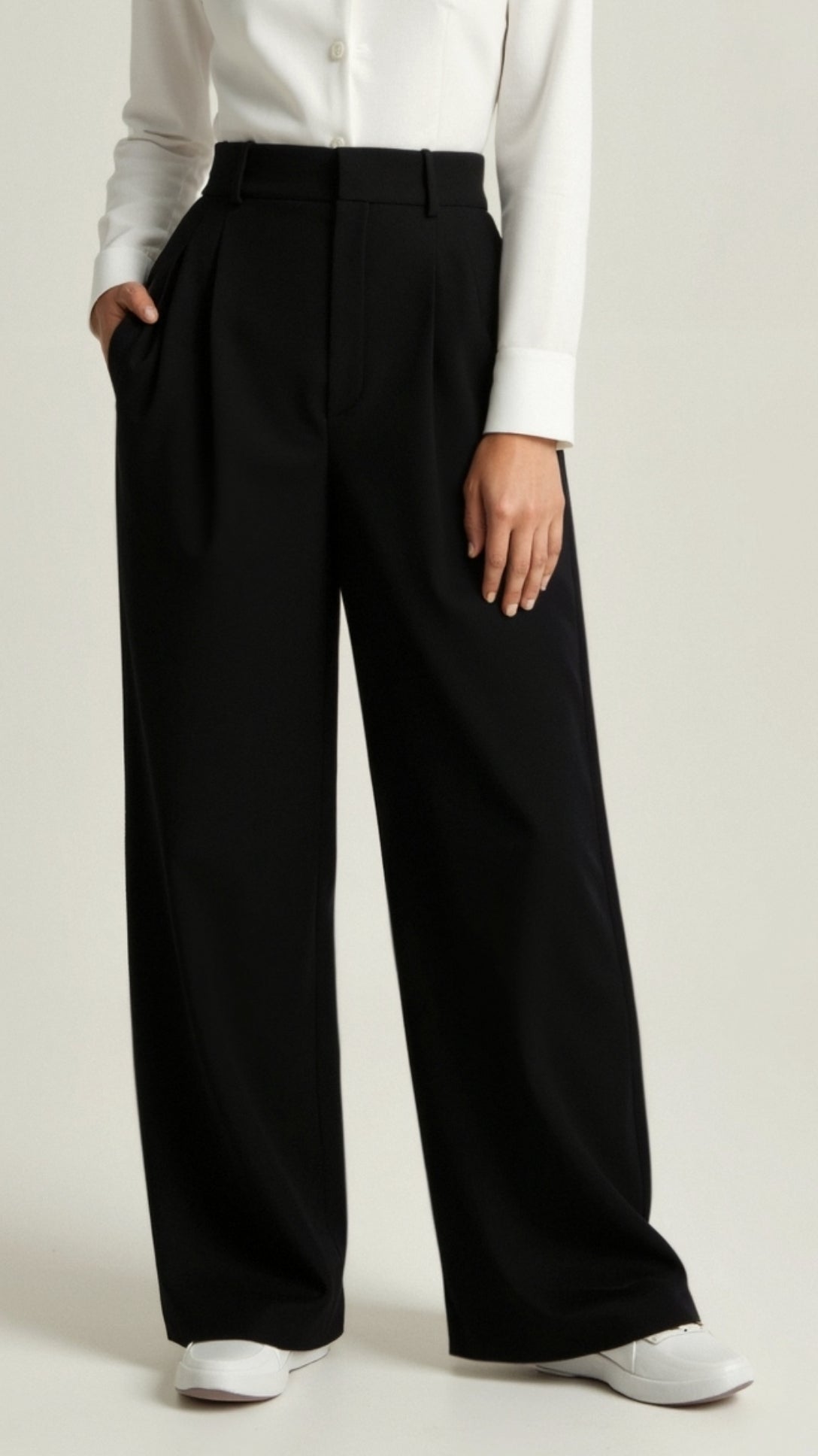 Women's Pleat-Detail Wide-Cut Pants – view 6