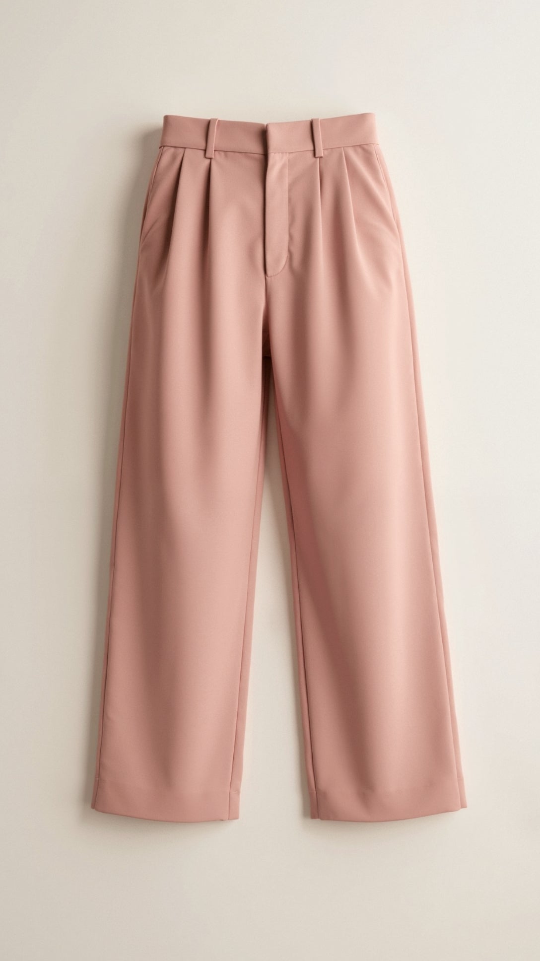 Women's Pleat-Detail Wide-Cut Pants – Pink