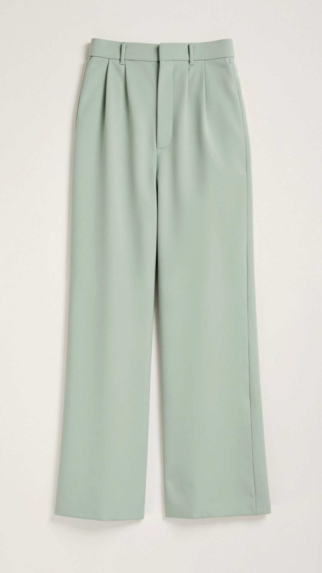 Women's Pleat-Detail Wide-Cut Pants – Light Blue