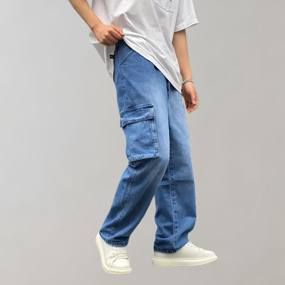 Men's Loose-Fit Cargo Jeans – view 3