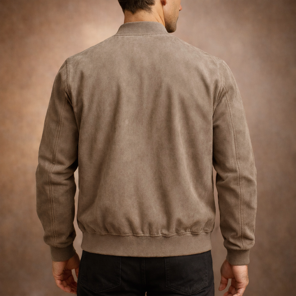 Men's Suede-Finish Bomber Jacket – view 4