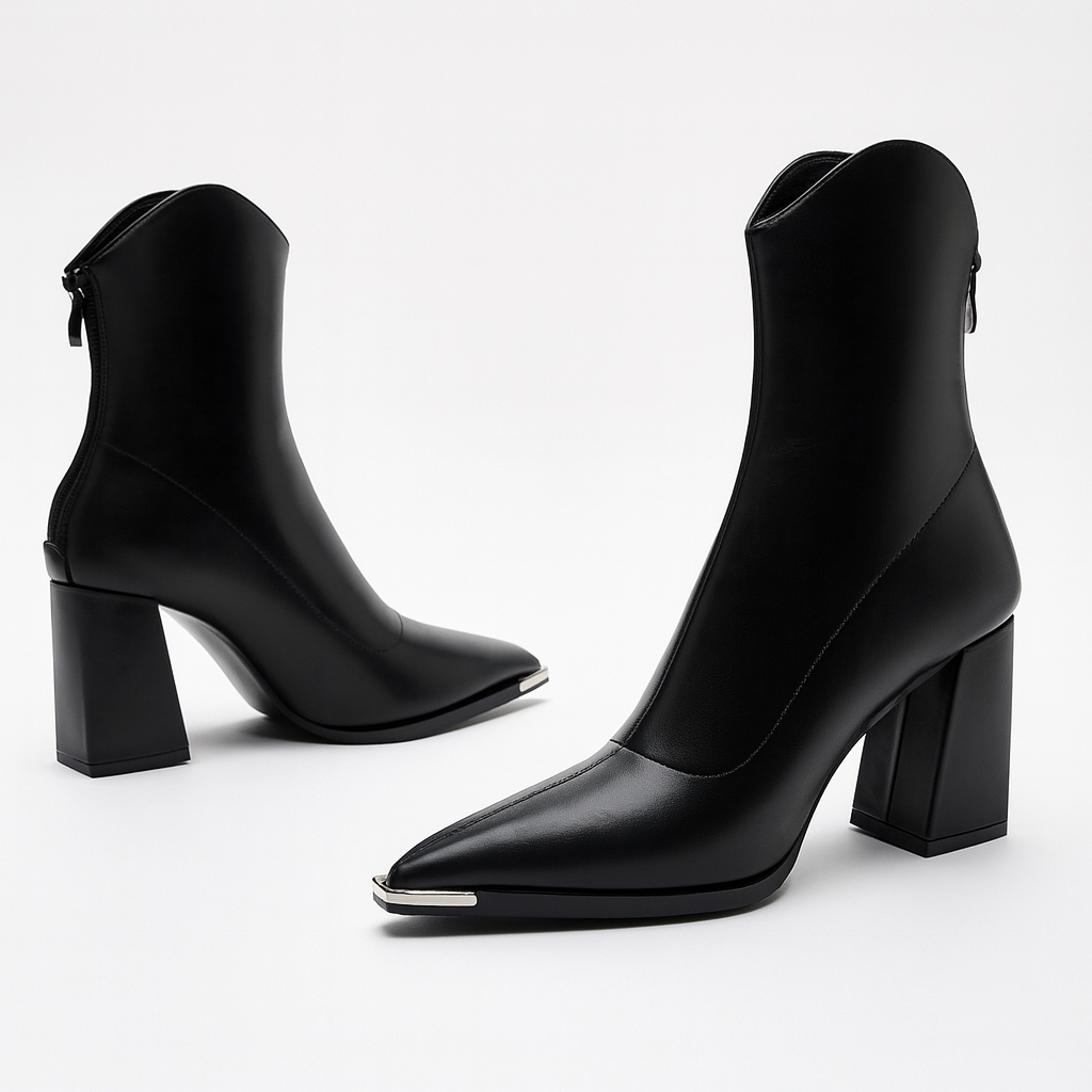 Women's Pointed-Toe Block-Heel Booties – view 5