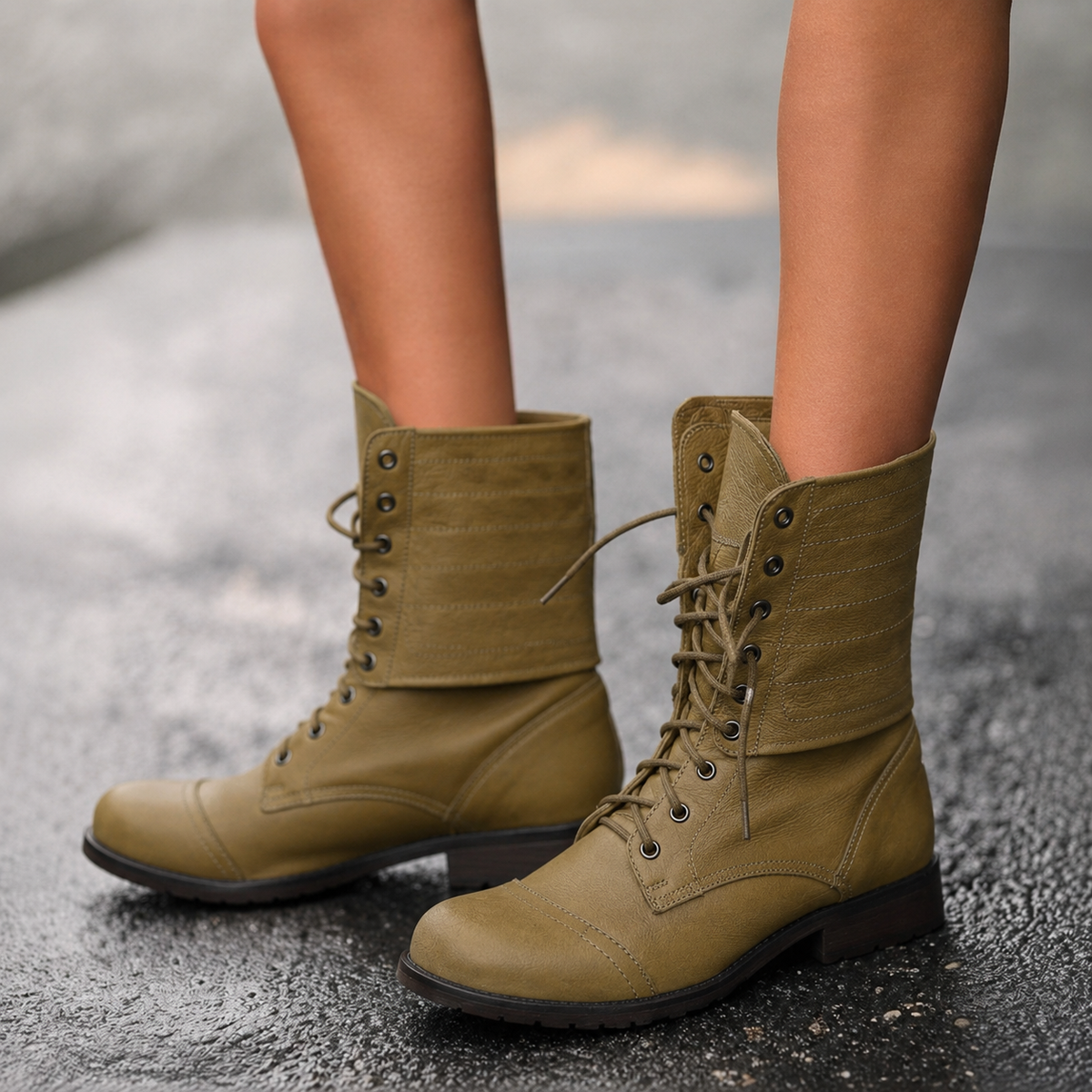 Women's Retro Laced Mid-Calf Boots – view 3