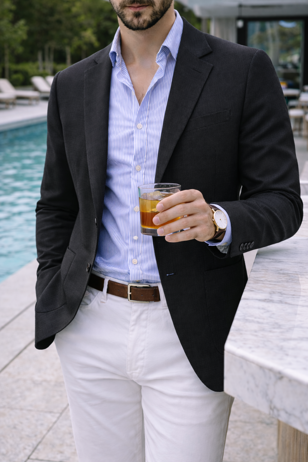 Men's Smart Everyday Knit Blazer – Black