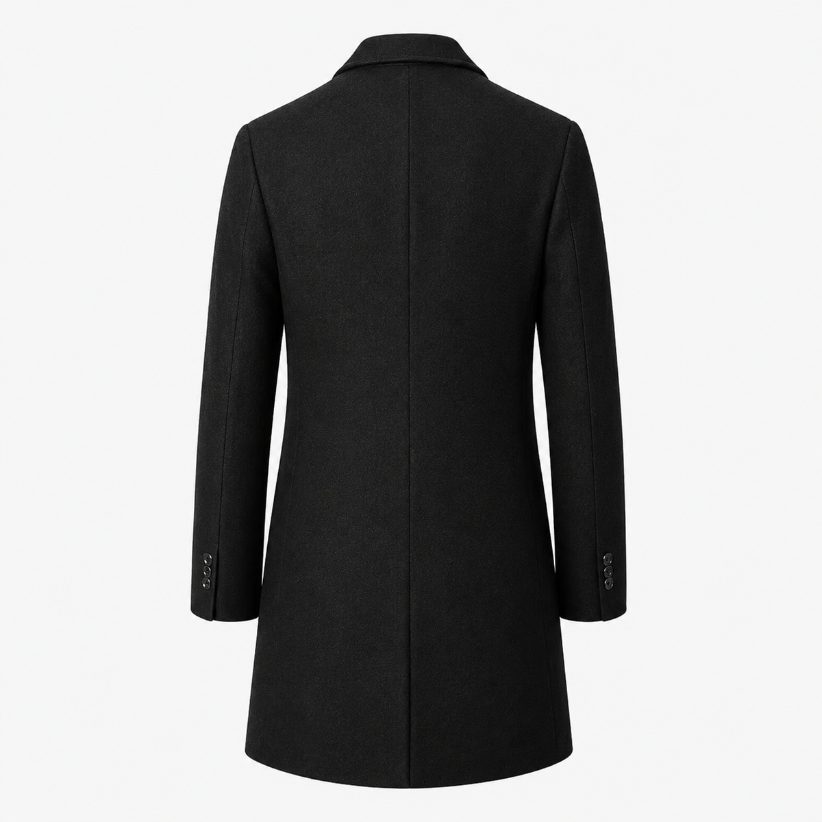 Men's Mid-Length Straight-Cut Tweed Overcoat for Everyday Wear – view 2