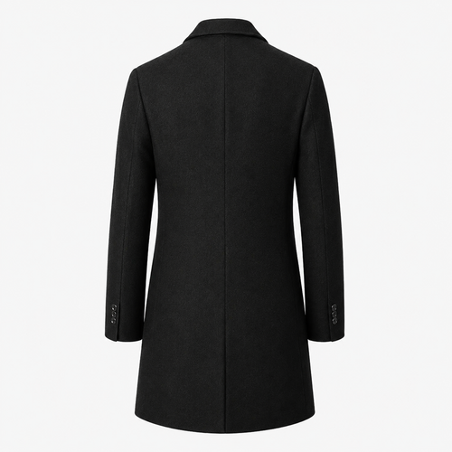 Men's Mid-Length Straight-Cut Tweed Overcoat for Everyday Wear – view 2