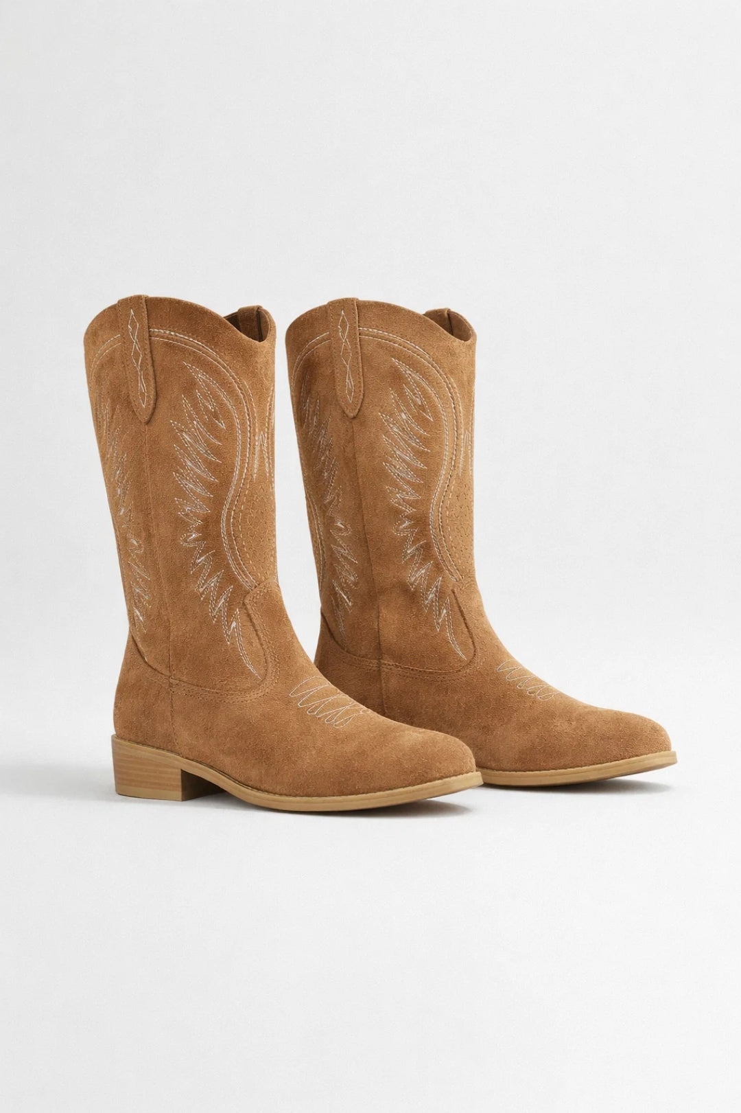 Women's Slip-On Western Boots – Brown
