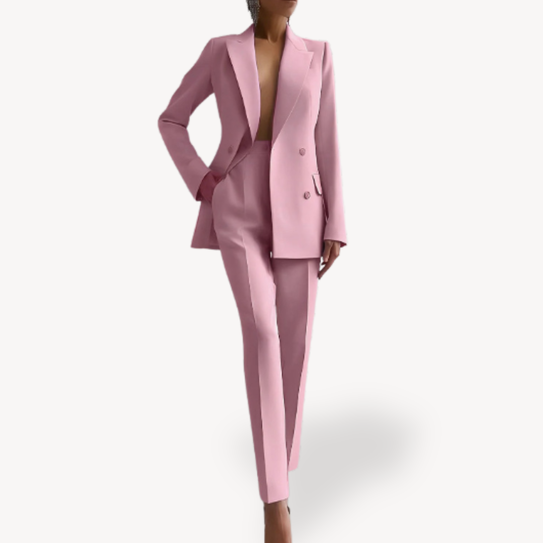 Women's Blazer and Pants Suit for Everyday Wear – Pink