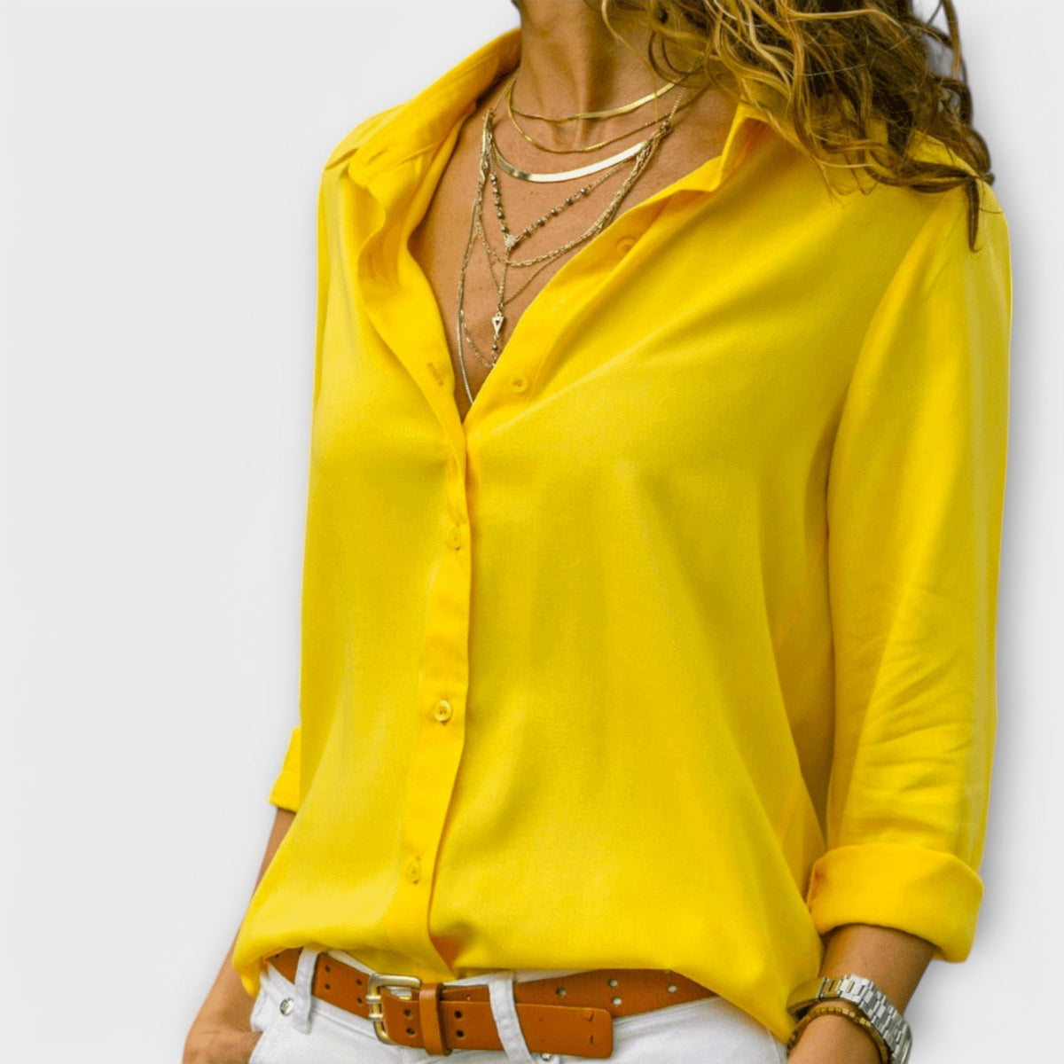 Women's Elegant Blouse – Yellow