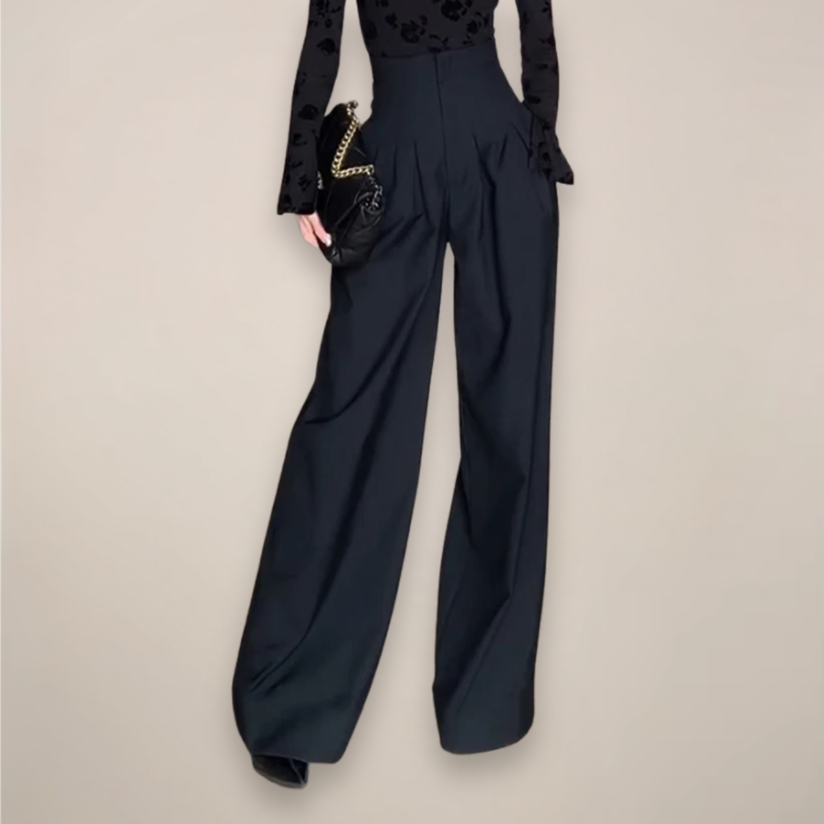 Women's High-Rise Wide-Cut Pants – view 3