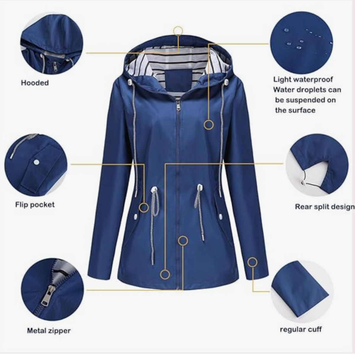 Women's Hood-Detail Full-Zip Parka Coat – view 8