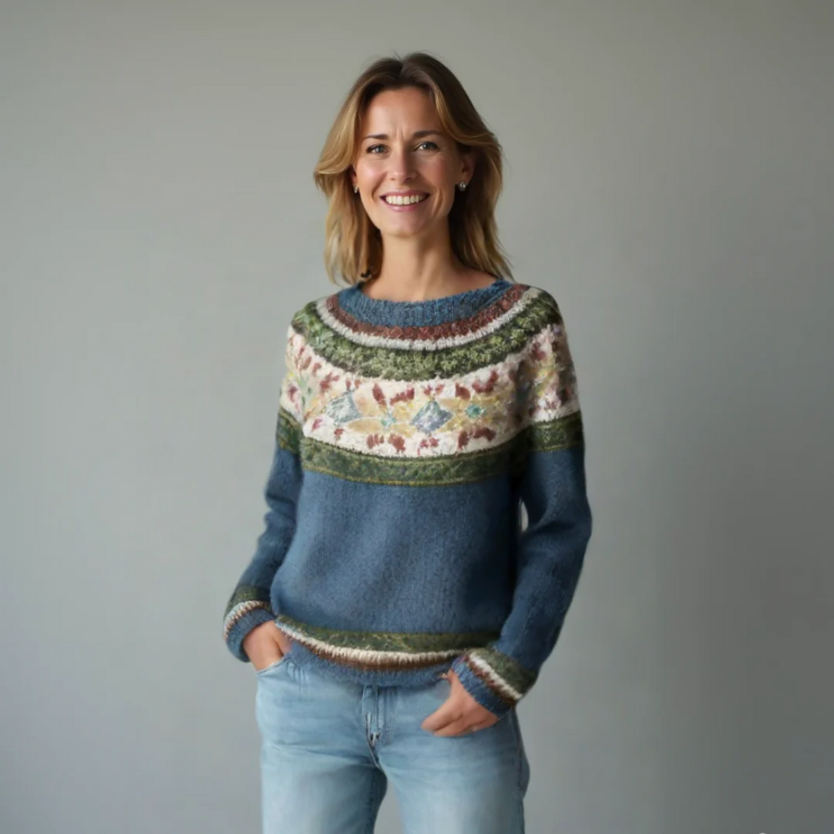 Women's Stripe-Detail Crewneck Rib-Knit Pullover – view 8