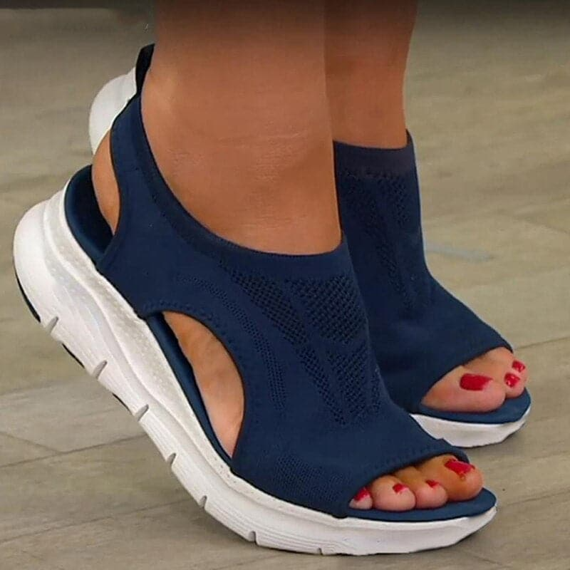 Women's Support Open-Toe Comfort Sandals – Blue