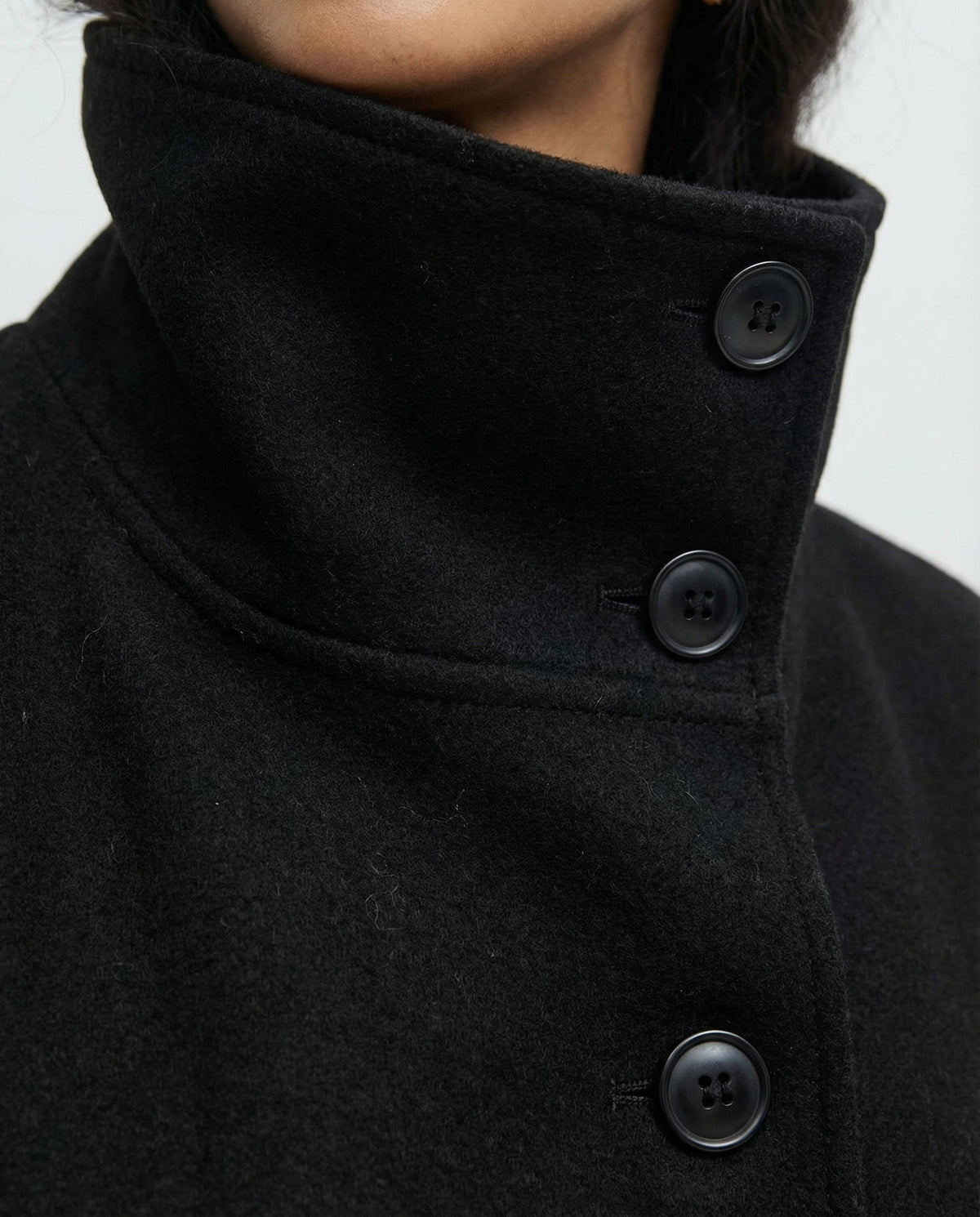 Women's Belt-Detail Wool-Blend Cape Jacket – view 9