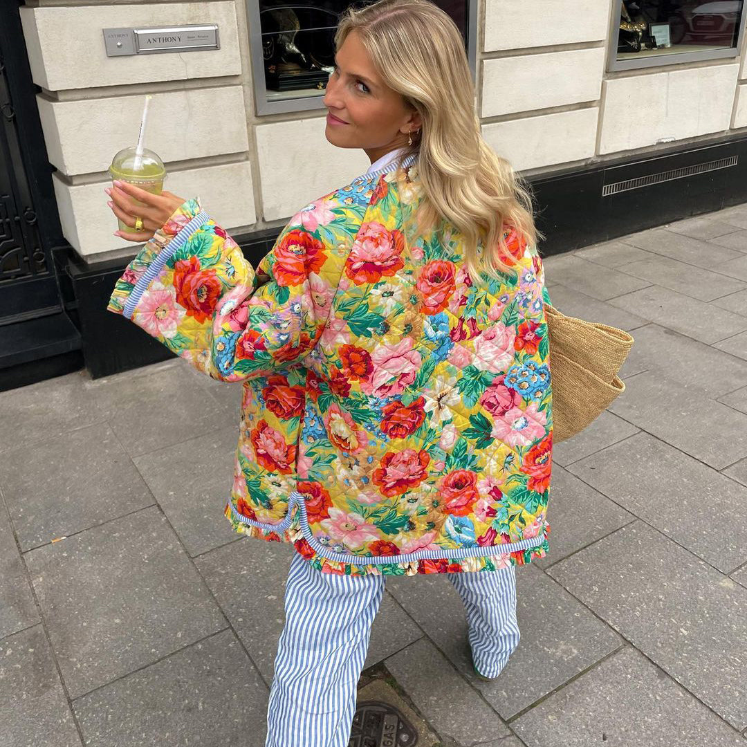 Women's Light-Weight Flower-Print Layering Jacket – view 4