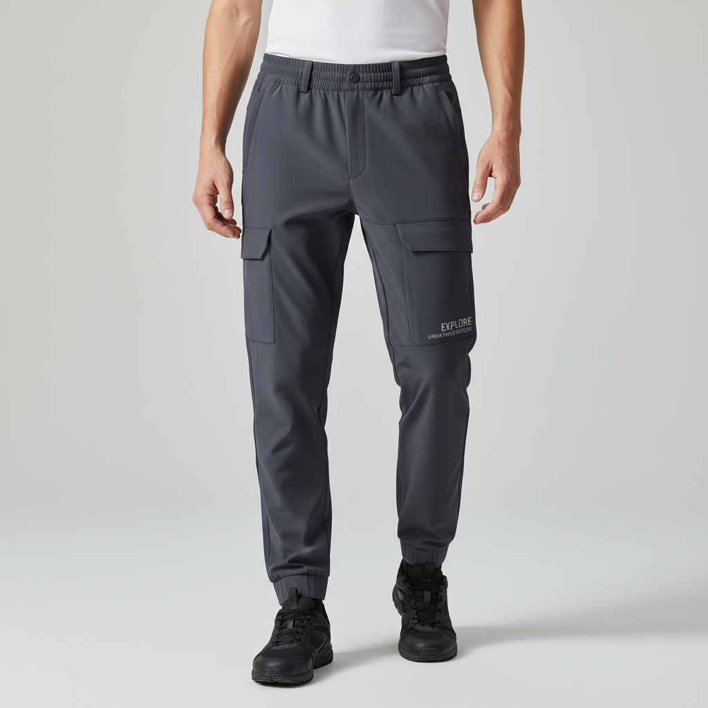 Men's Weatherproof Fleece-Backed Cargo Pants – Dark Gray