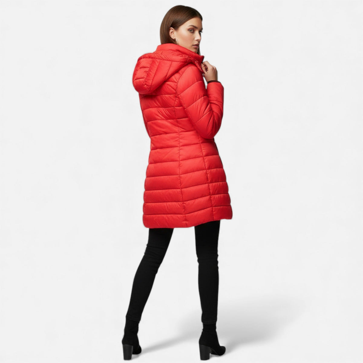 Women's Padded Slim-Cut Mid-Length Jacket – view 3